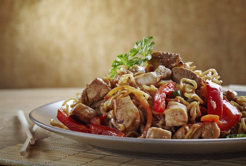 Hibachi dish plating